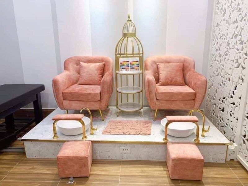 Kệ trang trí sắt gỗ phong cách hiện đại